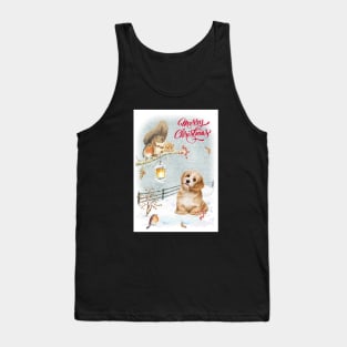 Lhasa Apso Merry Christmas Santa Dog Tank Top